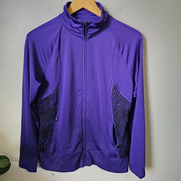 tek gear Tops - EUC TEK GEAR BLUE MOCK NECK ZIP UP WITH POCKETS ACTIVEWEAR SIZE M